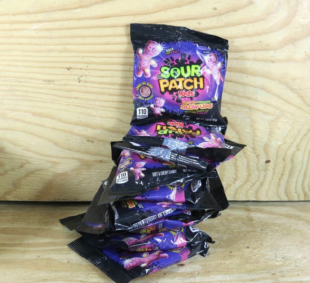 Sour Patch Kids 1 Case 12 Pack Glow Ups Candy Halloween Gummies Snacks
